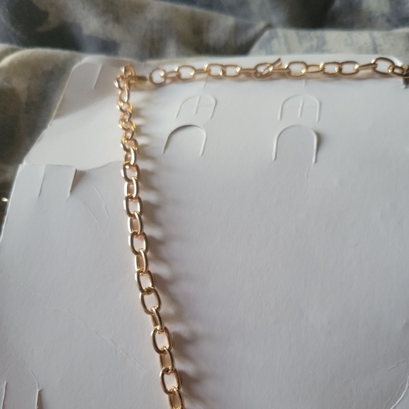 Gold & Turquoise Large Statement Necklace - Picture 3 of 3